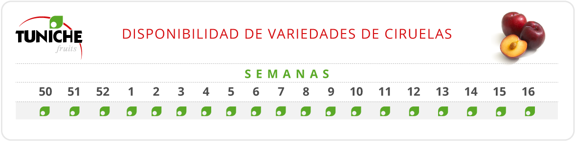 Ciruelas Disponibilidad